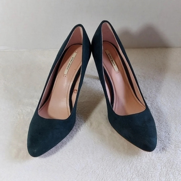 Zara Evergreen Stilletto Vegan Suede Pointed‎ Heels - Picture 7 of 13